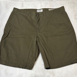 Goodfellow & Co Olive Green Flat-Front Cotton Shorts